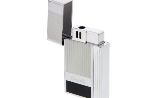 Szivaröngyújtó Caseti Soleil - csíkos króm / fekete