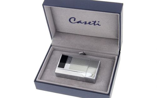 Szivaröngyújtó Caseti Soleil - csíkos króm / fekete