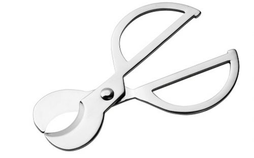 Szivarvágó olló, krómozott (11,5cm)