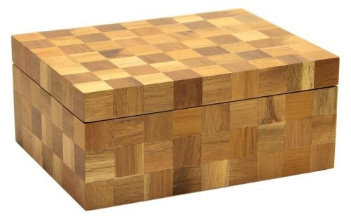 Humidor 50 szál szivar részére, spanyol cédrusfa szivar táoló doboz, párásítóval, hygrométerrel - pepita