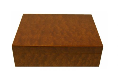 Humidor 30 szál szivar részére, cédrusfa szivar tároló doboz, párásítóval, hygrométerrel - barna + AJÁNDÉK szett!