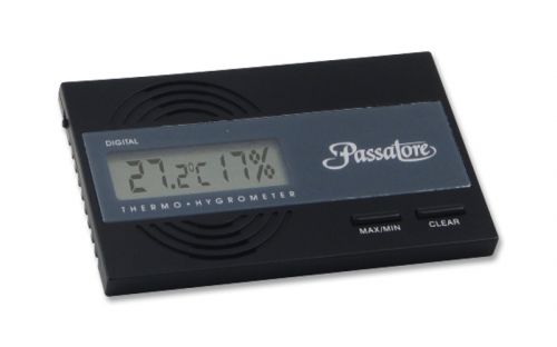 Szivar tartó dobozba digitális thermo-hygrométer - páratartalom és hőmérséklet mérő - Passatore (9x5,7cm)