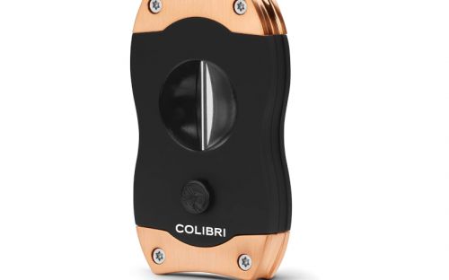 Szivarvágó Colibri - V-Cut, arany/fekete (23mm)
