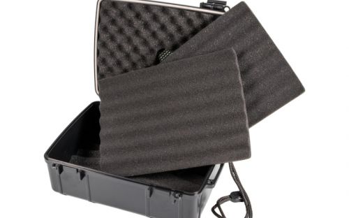 Utazó humidor - akril szivartartó doboz utazáshoz, párásítóval, fekete, Passatore (24x18cm)