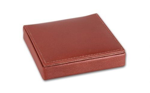 Szivarka tartó tok 10 szálas - barna bőr (95x95x10mm)