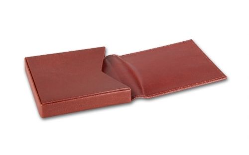 Szivarka tartó tok 10 szálas - barna bőr (95x95x10mm)