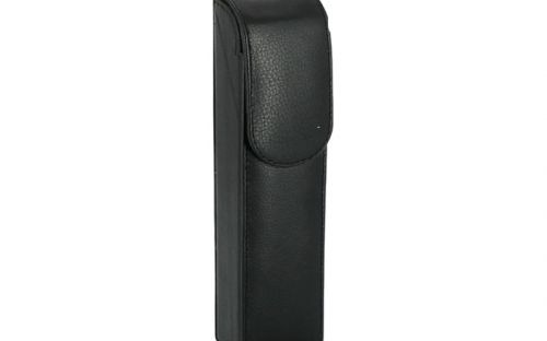 Szivartok 2 szivar részére - fekete bőr (160x40x25mm)