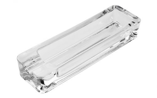 Kristályüveg szivar hamutartó - hosszúkás (20x6cm)