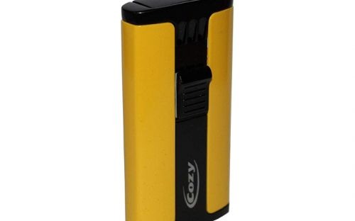 Cozy szivaröngyújtó - sárga, dupla szúrólángos