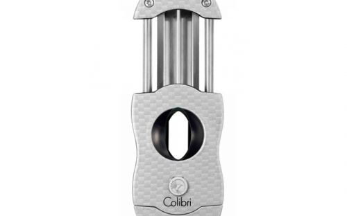 Szivarvágó Colibri - V-Cut, carbon/ezüst (23mm)