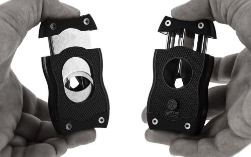 Colibri SV-Cut szivarvágó - króm/fekete mintás