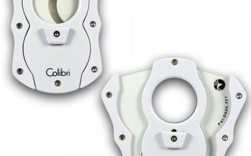 Colibri Szivarvágó - nemesacél, fehér