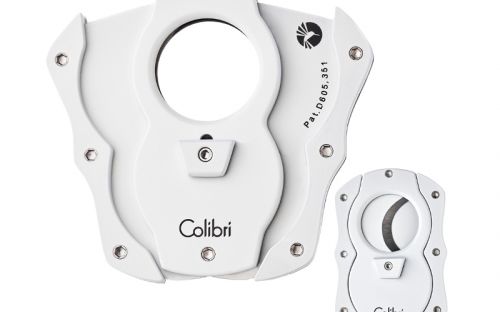 Colibri Szivarvágó - nemesacél, fehér