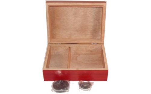 Medici humidor 25 szál szivar részére, cédrusfa szivartartó, párásító, hygrométer - cherry