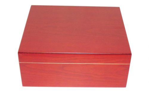 Medici humidor 40 szál szivar részére, cédrusfa szivartartó, párásító, hygrométer - cherry