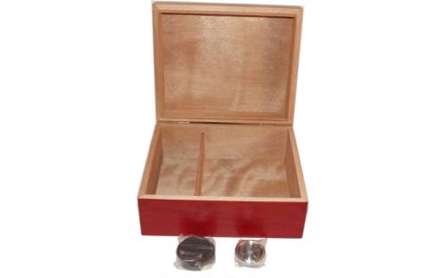 Medici humidor 40 szál szivar részére, cédrusfa szivartartó, párásító, hygrométer - cherry