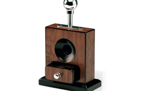 Medici asztali szivarvágó - fiókkal, diófa borítású - Ghigliottina 