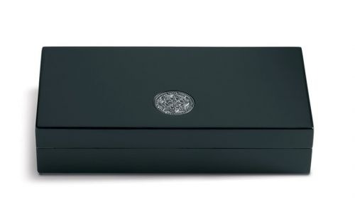 MEDICI Utazóhumidor 5 szál szivar részére, fekete cédrusfa szivardoboz, párásítóval és hygrométerrel