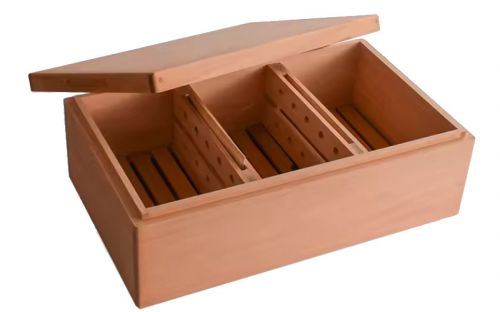 Humidor 80-90 szivar részére, natur spanyol cédrusfa szivar tároló doboz - Achenty!