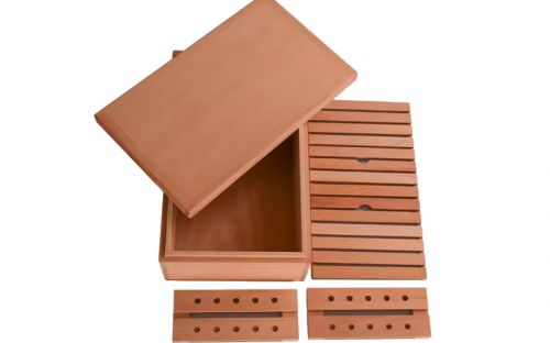 Humidor 80-90 szivar részére, natur spanyol cédrusfa szivar tároló doboz - Achenty!