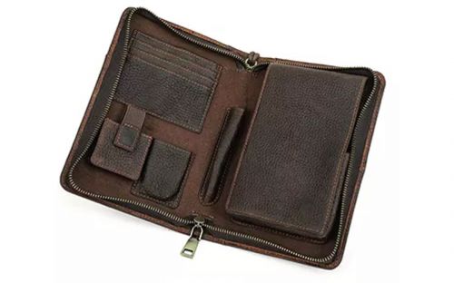 Szivartok 5 szivarnak - bőr utazótáska, kávébarna