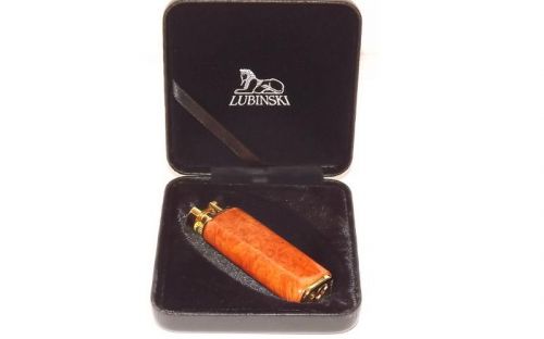 Szivaröngyújtó - bruyere, Lubinski Antique Slim Gold