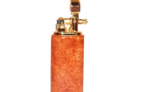 Szivaröngyújtó - bruyere, Lubinski Antique Slim Gold