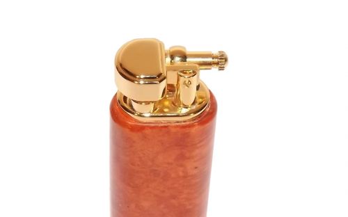 Szivaröngyújtó - bruyere, Lubinski Antique Slim Gold