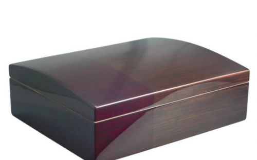 Humidor 40 szál szivar részére, spanyol cédrusfa szivartartó doboz, párásítóval - barna