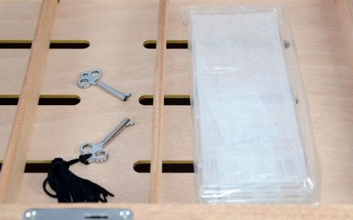 Gasztrohumidor 100 szál szivar részére, üveges spanyol cédrusfa szivar doboz, párásító, digitális hygrométer - fekete, Achenty!