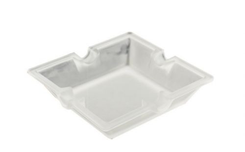 Szivar hamutartó - 4 szivarnak, opál üveg, szögletes