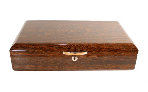 Exkluzív humidor 60 szál szivar részére, cédrus szivar tároló doboz, hygrométerrel, párásítóval - mahagóni