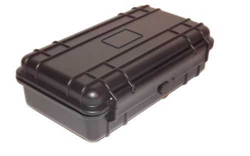 Utazó humidor - műanyag szivartartó doboz 5 szál szivarnak, fekete