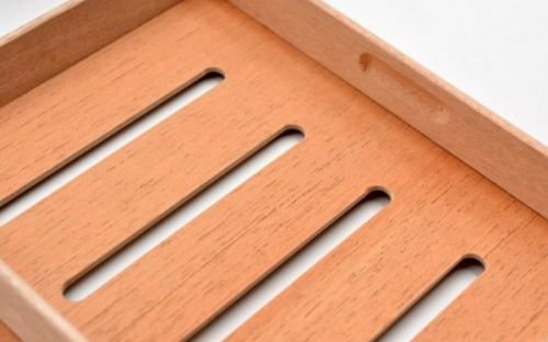 Gasztro humidor 80 szál szivar részére, üveges szivar doboz, cédrusfa, külső hygrométerrel és párásítóval - fekete, Angelo