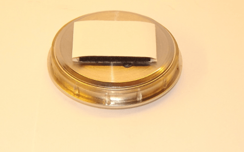 Szivar tartó dobozba higrométer - páratartalommérő - ezüst színű (50mm)