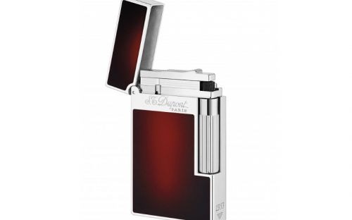 Luxus Szivaröngyújtó - S.T. Dupont L2 Atelier szivaröngyújtó - bordó/ezüst