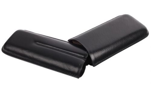 Szivartok - 2 szivar részére, fekete bőr, Robusto