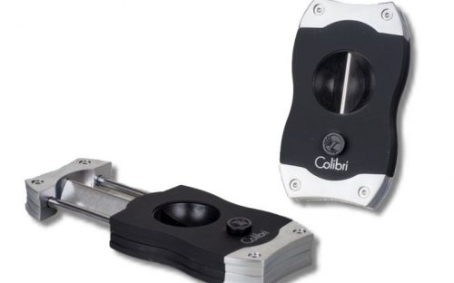 Colibri V-Cut szivarvágó - króm/fekete