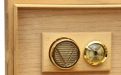 Humidor 50 szál szivar részére, spanyol cédrusfa szivar táoló doboz, párásítóval, hygrométerrel - pepita