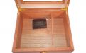 Humidor 50 szál szivar részére, üvegtetős spanyol cédrusfa szivar doboz, párásítóval, hygrométerrel - Bruyere