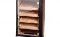 Humidorszekrény - szivar tároló szekrény, 250 szál szivarnak, 4 fiókos, üveg ajtós, higrométerrel és párásítóval