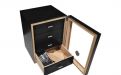 Szivarszekrény - szivar tároló, 80 szál szivarnak, 4 fókkal - fekete, Angelo
