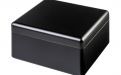 Humidor 50 szivar részére, fekete színű spanyol cédrusfa szivar doboz, párásító, digitális hygrométer - Angelo