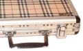 Utazó szivar tartó koffer, párásítóval és ajándék szivarvágóval - skót kockás