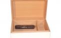 Humidor 30 szál szivar részére, hófehér cédrusfa szivardoboz, párásítóval - Brebbia