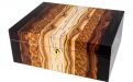 Humidor 50 szál szivar részére, lakkozott spanyol cédrusfa szivartartó doboz, párásító, hygrometer - Passatore