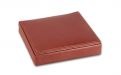 Szivarka tartó tok 10 szálas - barna bőr (95x95x10mm)