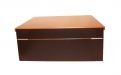 Humidor 40 szál szivar részére, cédrusfa szivartartó doboz, párásító és külső hygrometer - fekete/barna