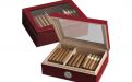 Medici Humidor 40 szál szivar részére, cédrusfa szivardoboz üvegtetővel, párásítóval - cherry