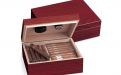 MEDICI Humidor 40 szál szivar részére, cédrusfa szivardoboz, párásítóval és hygrométerrel - cherry